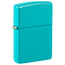 Зажигалка ZIPPO классическая со светло-бирюзовым покрытием | Classic Flat Turquoise, латунь/сталь, бирюзовая, глянцевая, 38x13x57 мм для нанесения логотипа