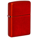 Зажигалка ZIPPO классическая с металлизированным красным покрытием | Classic Metallic Red, латунь/сталь, красная, матовая, 38x13x57 мм для нанесения логотипа