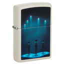 Зажигалка ZIPPO Пришельцы с покрытием, светящимся в темноте зеленым | Aliens Design Glow In The Dark Green, латунь/сталь, белая, 38x13x57 мм для нанесения логотипа