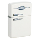 Зажигалка ZIPPO Retro Fridge Design с покрытием White Matte, латунь/сталь, серебристая, 38x13x57 мм для нанесения логотипа