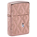 Зажигалка ZIPPO Armor® Геометрическая с покрытием розовое золото | Geometric Rose Gold, латунь/сталь, розовое золото, 38x13x57 мм для нанесения логотипа