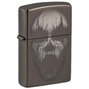 Зажигалка ZIPPO Крик монстра с покрытием черный лед | Screaming Monster Black Ice®, латунь/сталь, черная, 38x13x57 мм для нанесения логотипа