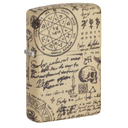 Зажигалка ZIPPO Алхимия с матовым покрытием на 540 | Alchemy Design 540 Matte, латунь/сталь, бежевая, матовая, 38x13x57 мм для нанесения логотипа