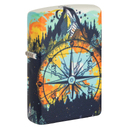 Зажигалка ZIPPO Компас с покрытием, светящимся в темноте зеленым | Compass Glow In The Dark Green, латунь/сталь, разноцветная, 38x13x57 мм для нанесения логотипа