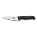 Нож разделочный VICTORINOX Fibrox с лезвием 12 см, чёрный для нанесения логотипа