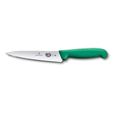 Нож разделочный VICTORINOX Fibrox, 15 см, зелёный для нанесения логотипа