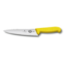 Нож разделочный VICTORINOX Fibrox с лезвием 19 см, жёлтый для нанесения логотипа