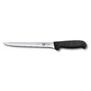 Нож филейный VICTORINOX Fibrox с гибким изогнутым лезвием 20 см, чёрный для нанесения логотипа