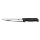 Нож филейный для рыбы VICTORINOX Fibrox с супер-гибким лезвием 18 см, чёрный для нанесения логотипа