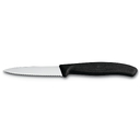 Нож для овощей VICTORINOX SwissClassic, лезвие 8 см с волнистой кромкой, чёрный для нанесения логотипа