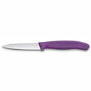 Нож для овощей VICTORINOX Швейцарская классика | Swiss Classic, лезвие 8 см с волнистой кромкой, фиолетовый для нанесения логотипа