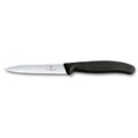 Нож для овощей VICTORINOX SwissClassic, лезвие 10 см с волнистой кромкой, чёрный для нанесения логотипа