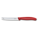 Нож для сыра и колбасы VICTORINOX SwissClassic, лезвие 11 см с волнистой кромкой, красный для нанесения логотипа