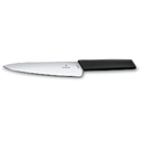 Нож разделочный VICTORINOX Swiss Modern, 19 см, нержавеющая сталь / синтетический материал, чёрный для нанесения логотипа