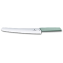 Нож для хлеба и выпечки VICTORINOX Swiss Modern, 26 см, сталь/синтетический материал, аквамариновый для нанесения логотипа