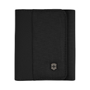 Бумажник VICTORINOX Travel Essentials Tri-Fold Wallet, чёрный, полиэстер, 9x2x10 см для нанесения логотипа