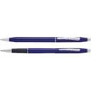 Набор Cross Classic Century Translucent Blue Lacquer: шариковая ручка и ручка-роллер, цвет - синий