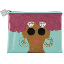 Косметичка Dewal Beauty серия "Модница", мятная 22х16,5х1,5см для нанесения логотипа