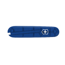 Передняя накладка для ножей VICTORINOX 84 мм, пластиковая, полупрозрачная синяя для нанесения логотипа