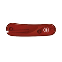 Передняя накладка для ножей VICTORINOX 85 мм, пластиковая, полупрозрачная красная для нанесения логотипа