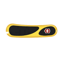 Передняя накладка для ножей VICTORINOX 85 мм, пластиковая, жёлто-чёрная для нанесения логотипа