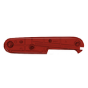 Задняя накладка для ножей VICTORINOX 91 мм, пластиковая, полупрозрачная красная для нанесения логотипа