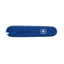 Передняя накладка для ножей VICTORINOX 91 мм, пластиковая, полупрозрачная синяя для нанесения логотипа