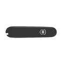 Передняя накладка для ножей VICTORINOX 91 мм, пластиковая, чёрная для нанесения логотипа