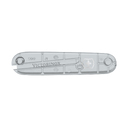 Передняя накладка для ножей VICTORINOX 91 мм, пластиковая, полупрозрачная серебристая для нанесения логотипа
