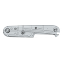 Задняя накладка для ножей VICTORINOX 91 мм, пластиковая, полупрозрачная серебристая для нанесения логотипа