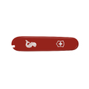 Передняя накладка для ножей VICTORINOX Fisherman и Angler 91 мм, пластиковая, красная для нанесения логотипа
