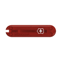 Передняя накладка для ножей VICTORINOX 58 мм, пластиковая, полупрозрачная красная для нанесения логотипа