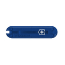 Передняя накладка для ножей VICTORINOX 58 мм, пластиковая, полупрозрачная синяя для нанесения логотипа
