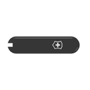 Передняя накладка для ножей VICTORINOX 58 мм, пластиковая, чёрная для нанесения логотипа
