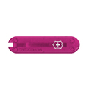 Передняя накладка для ножей VICTORINOX 58 мм, пластиковая, полупрозрачная розовая для нанесения логотипа