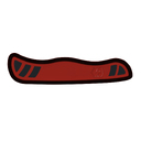 Передняя накладка для ножей VICTORINOX 111 мм, нейлоновая, красно-чёрная для нанесения логотипа