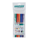 Набор: Гелевая ручка Hauser Creator Glitter Gel, чернила с блестками - 5шт, пакет для нанесения логотипа