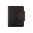 Бумажник KLONDIKE 1896 коллекция «ЗОЛОТАЯ ЛИХОРАДКА | RUSH», натуральная кожа в темно-коричневом цвете, 11 х 12,5 х 2,5 см