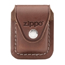 Чехол Zippo для зажигалки, кожа, с металлическим фиксатором на ремень, коричневый, 57х30x75 мм для нанесения логотипа