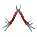 Мультитул Stinger, 103x45 мм, 15 функций, сталь, серебристо-красный, в комплекте нейлоновый чехол для нанесения логотипа