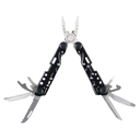 Мультитул Stinger, 105x40 мм,13 функций, сталь, чёрно-серебристый, в комплекте нейлоновый чехол для нанесения логотипа