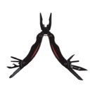 Мультитул Stinger, 105x50 мм, 9 функций, сталь/пластик, чёрно-красный, в комплекте нейлоновый чехол для нанесения логотипа