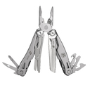Мультитул Stinger, 106 мм, 15 функций, сталь, серебристый, в картонной коробке, в комплекте нейлоновый чехол для нанесения логотипа