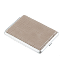 Портсигар S.Quire, нержавеющая сталь, искуственная кожа, серо-бежевый, 7,4х9,5х1,8 см для нанесения логотипа