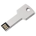 USB flash-карта KEY (16Гб), серебристая, 5,7х2,4х0,3 см, металл для нанесения логотипа