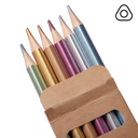 Цветные карандаши METALLIC, 6 цветов для нанесения логотипа