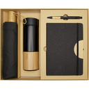 Подарочный набор: блокнот Carmen формата A5 в твердой обложке и шариковая ручка для нанесения логотипа