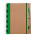 Блокнот ALANI FERN GREEN для нанесения логотипа