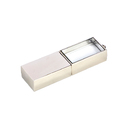 USB 2.0- флешка на 16 Гб кристалл в металле для нанесения логотипа