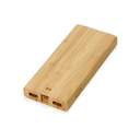 Внешний беспроводной аккумулятор из бамбука «Bamboo Air», 10000 mAh для нанесения логотипа